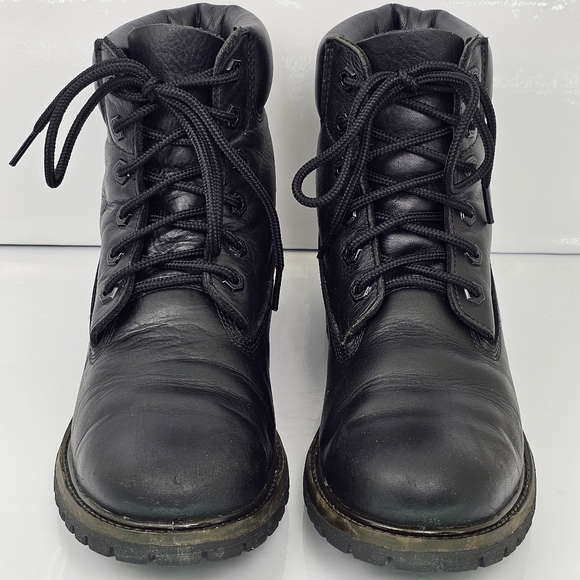 Timberland Women's 6-inch Premium Waterproof Black Leather Boot, EUC, size 8.5 - Picture 4 of 12